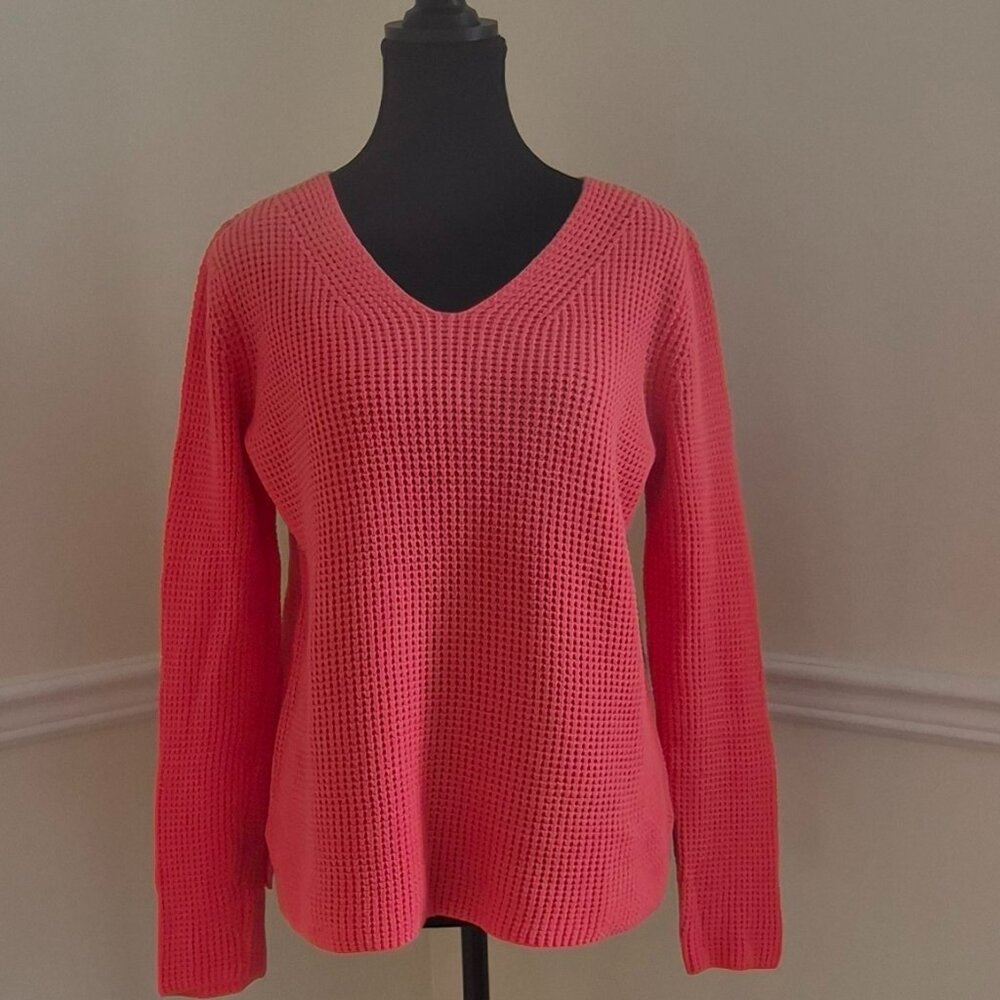 Tommy Bahama 100% Cotton Sweater, Size S, Coral Pink